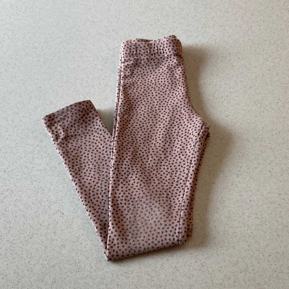 H&M Girls Cheetah Print Leggings Pink Leopard Pattern Size 8